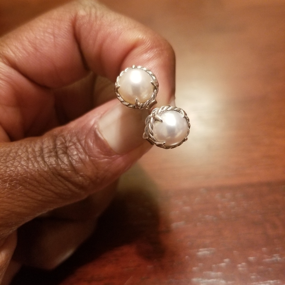 David Yurman Chatelaine Earrings with Pearl
